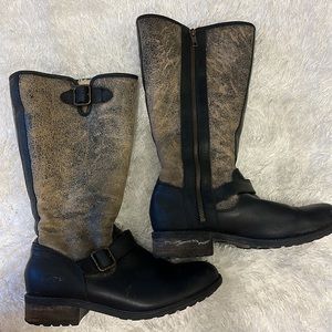 Ugg calf winter boots with zippers